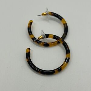 J Crew Tortoise Shell Hoop Earrings